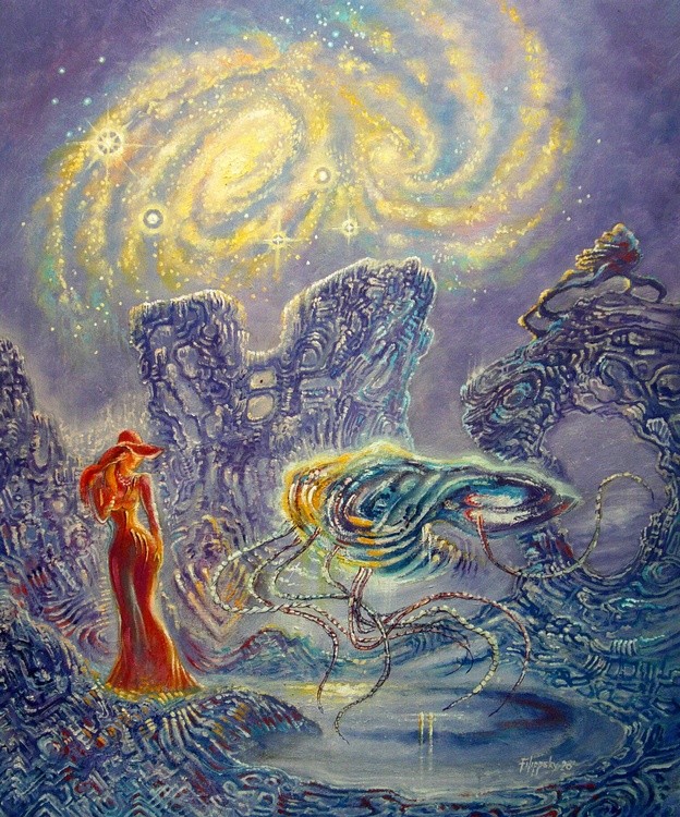 In the radiance of galaxies.