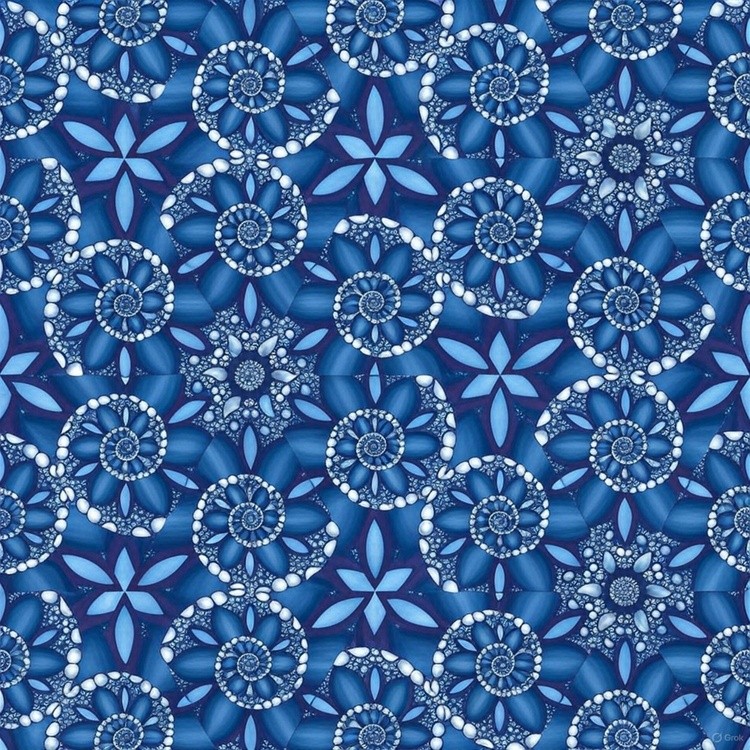 Blue-ish Swirl Mosaic Gradient Abstract Pattern ~ 6.10.25.2