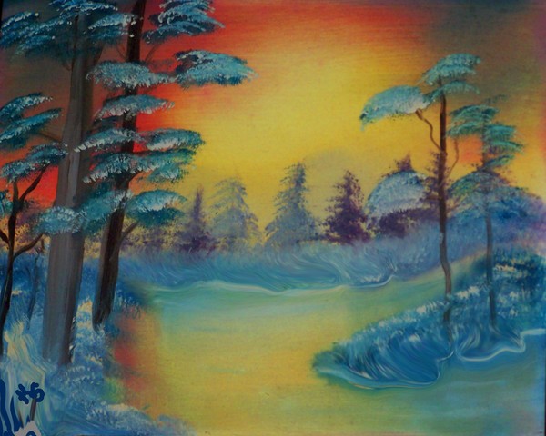 winter sunset