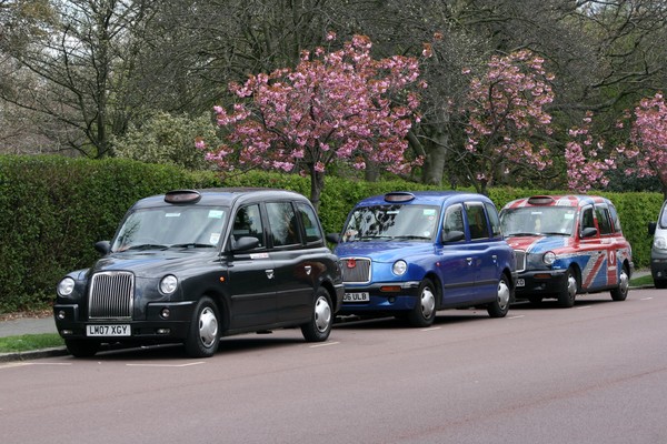 Three London cabs