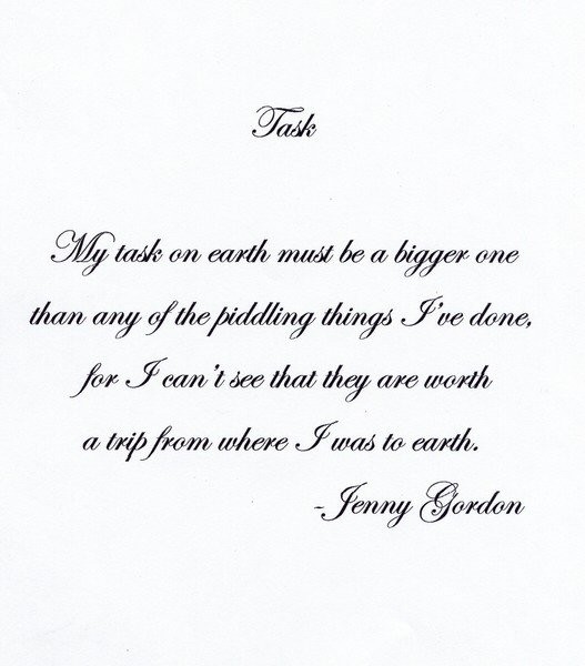 My TASK,  Poem