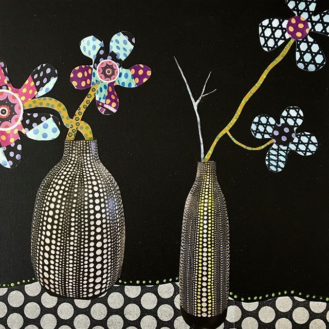Collage in the manner of Yayoi Kusama