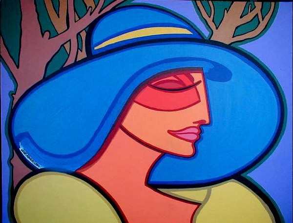 Lady of the blue hat
