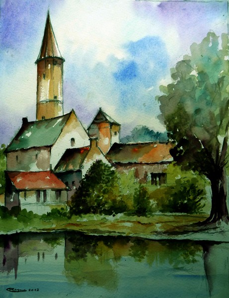 Castle of Waleffe (Wallonia) Tower and Farm