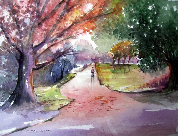 A walk in the morning light