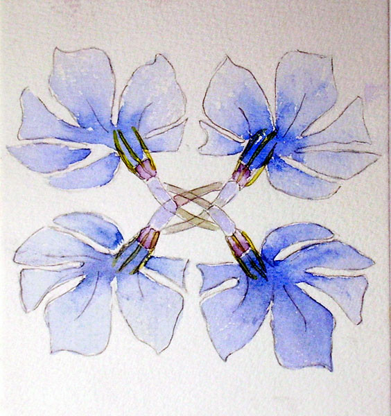 Periwinkle tile design