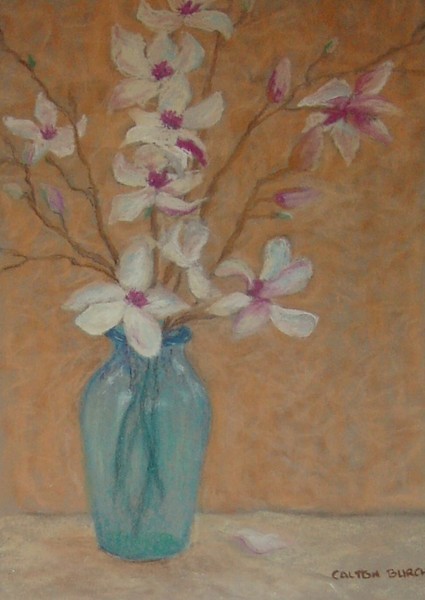 Flowers in Blue Vase