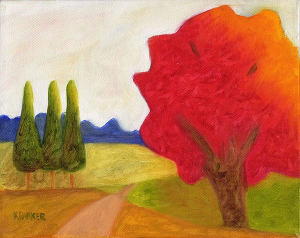 green trees