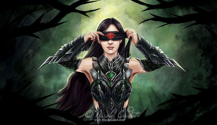 Donning the headscarf of the Revenant GW2 fan art