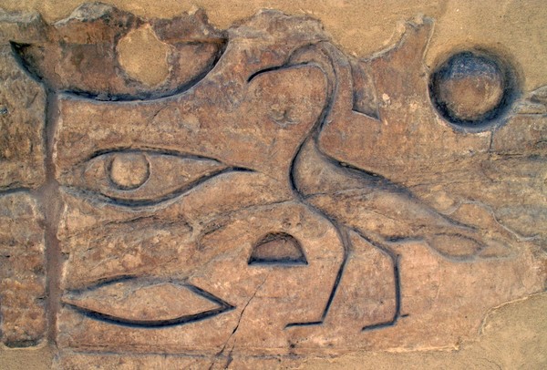 White Egret at Luxor Temple