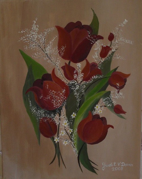 Tulips and Baby-Breath
