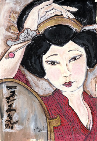 Geisha with Comb