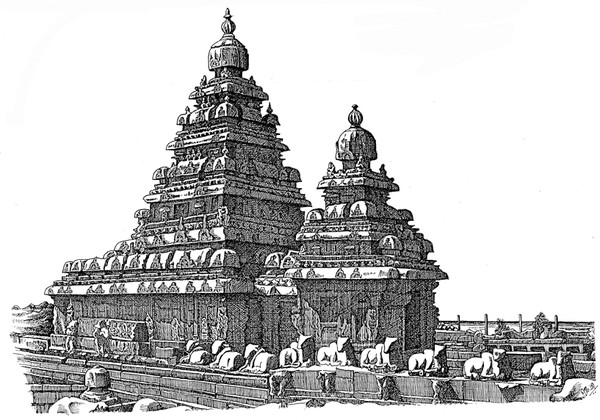 Mahabalipuram temple Sticker for Sale by Nandini Venkat  Redbubble