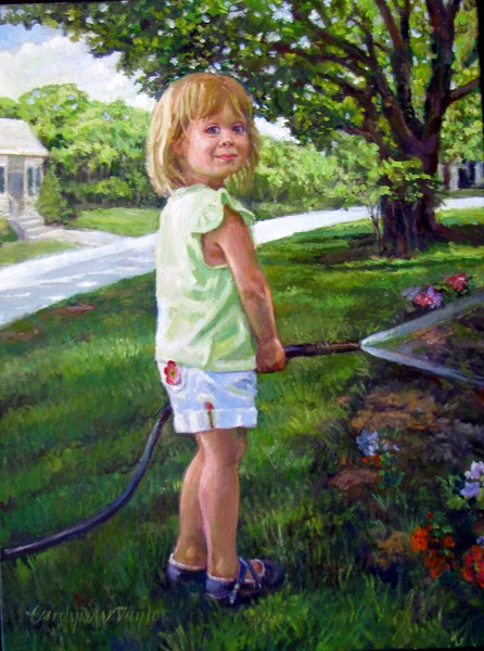 Watering Grandpa's Flowers