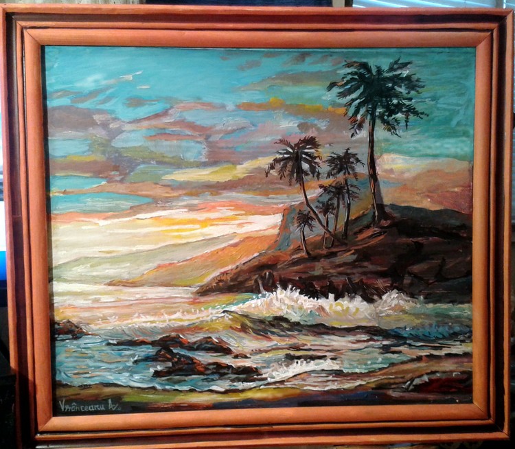 The cliff sunset