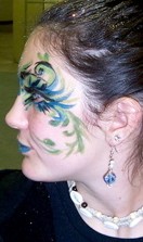 FANTASY FACE FLOWER MASK-(SIDE VIEW)