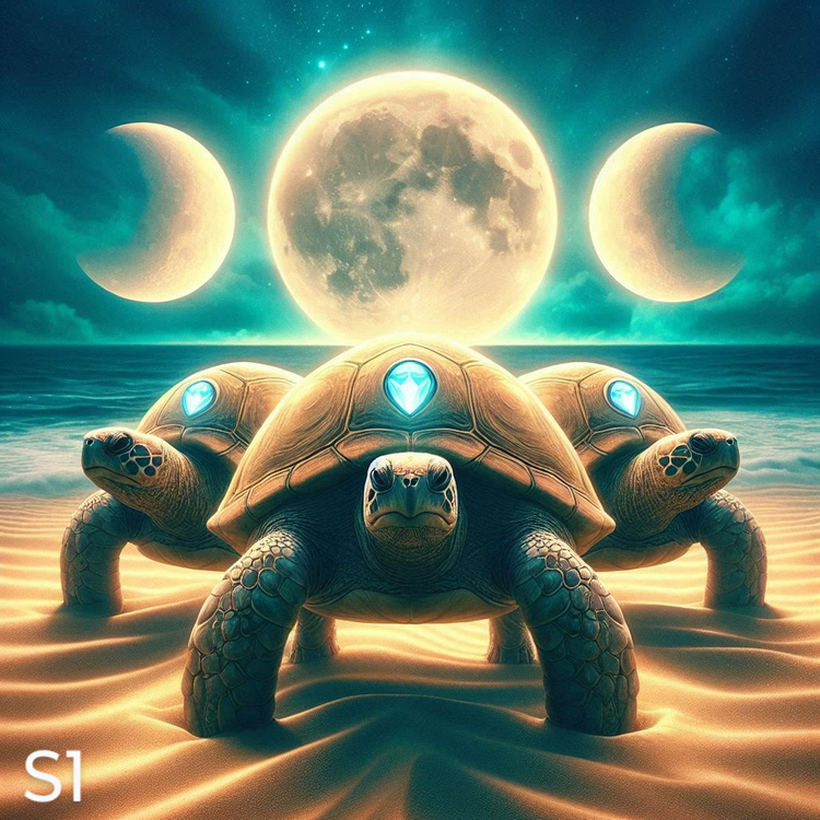 Three moon planet by Sue A Givens