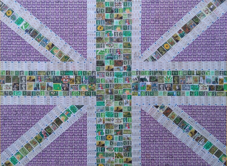 Union Jack - Greens and Purple