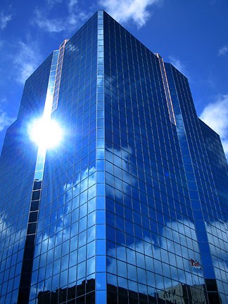 Reflection in Glass Tower