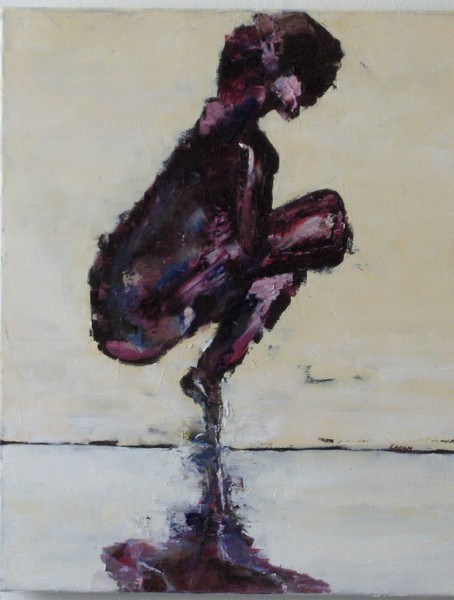 Femme accroupie