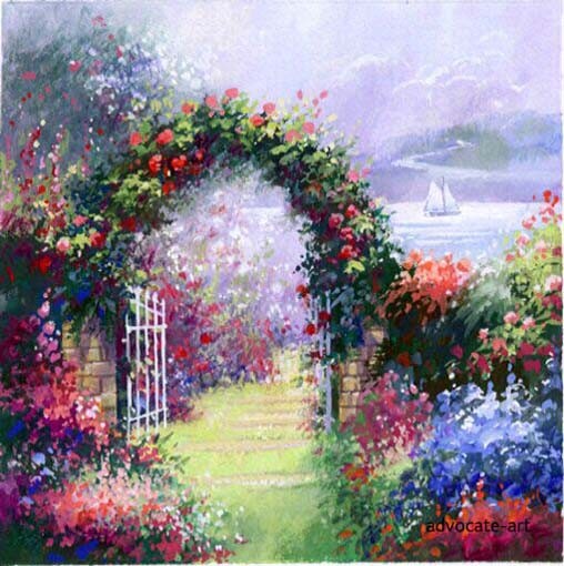 greetings card garden Jim Mitchel Advocate-art 