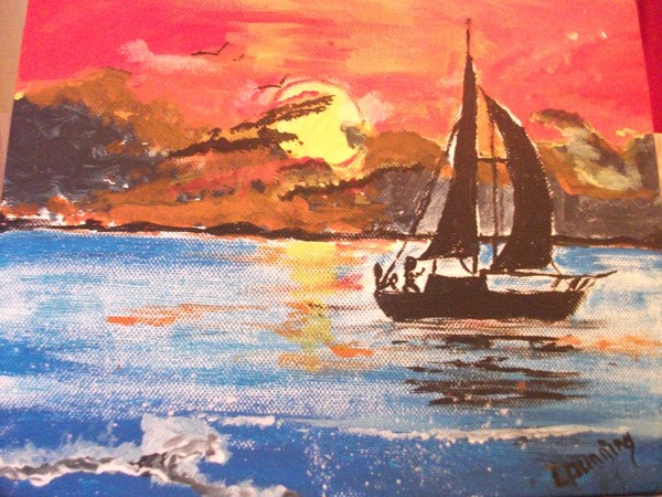 sailing the sunset