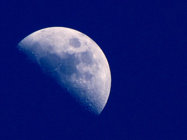 The moon in the blue