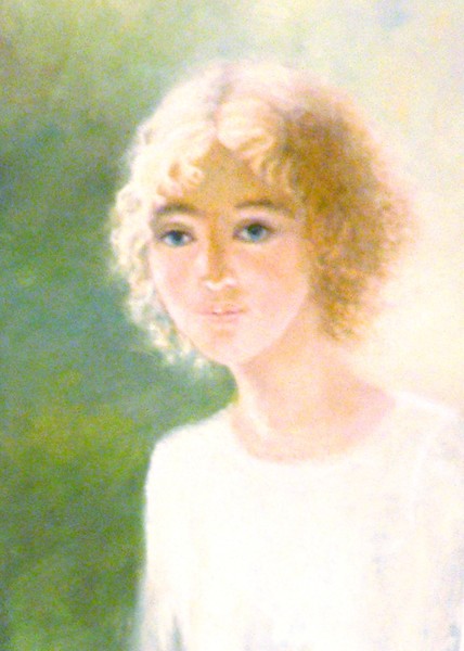 A girl in white blouse 