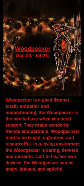 Native American Zodiac Sign, (Woodpecker)