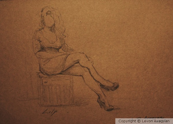 Girl on amplifier