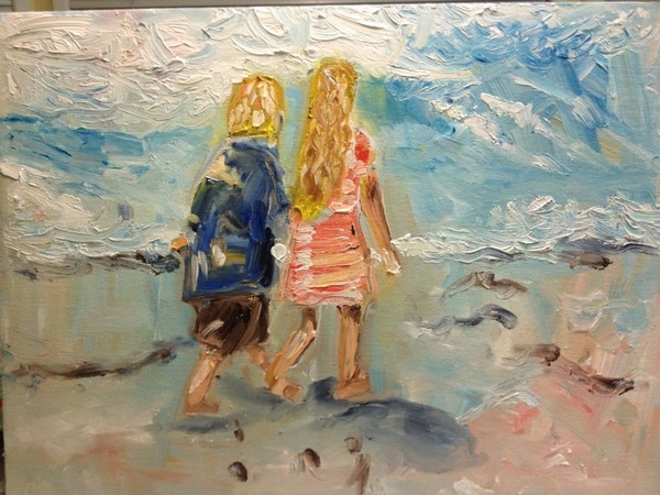 Walking Along the Shore in La Jolla CA