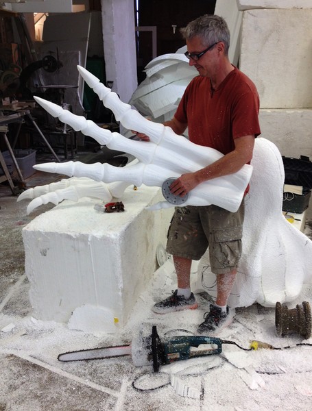 Sculpting T-Rex Foot Bones