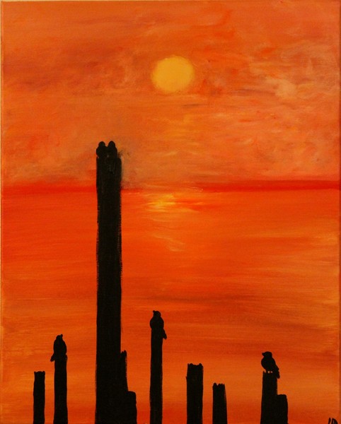 Bird sunset I 