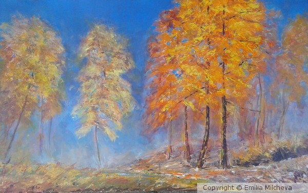 PERFECT DAY, acrylic painting 82x52cm