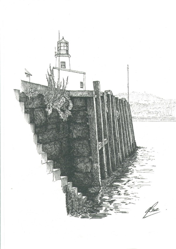 Scarborough harbour & lighthouse