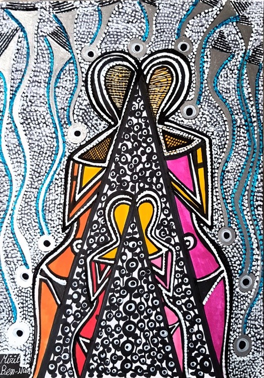 Artist Israel autentic artist paintings and drawings Mirit Ben-Nun