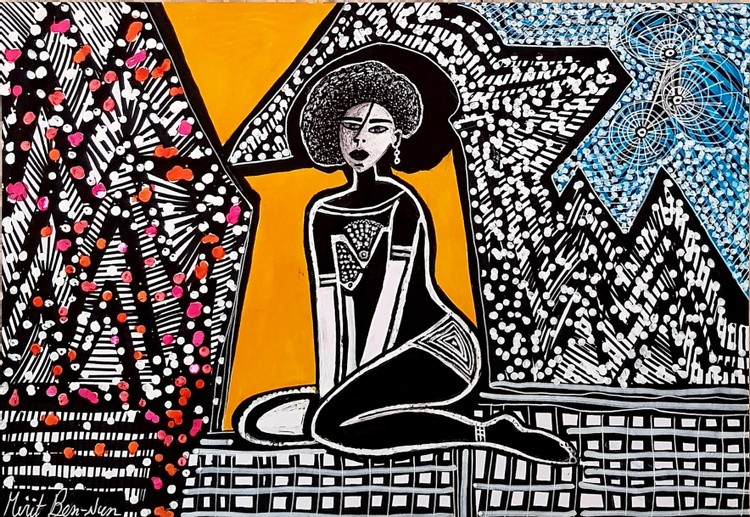 Art Israel modern painter autentic artwork Mirit Ben-Nun