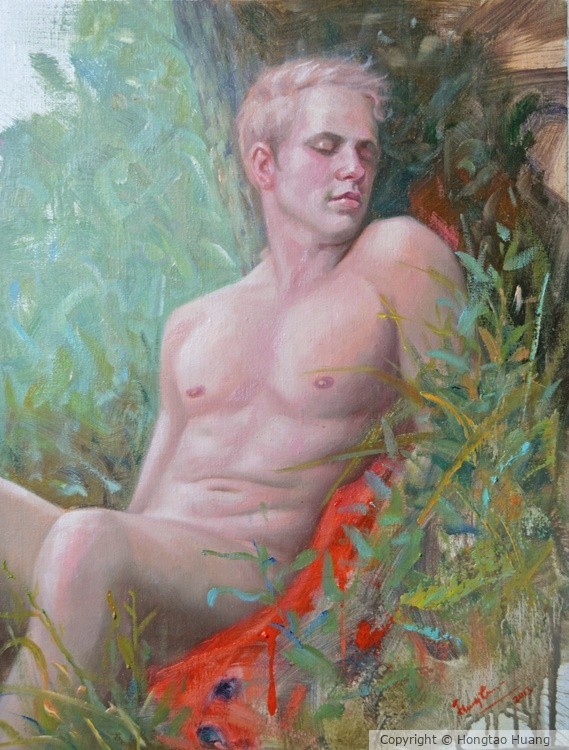 Oil man nude
