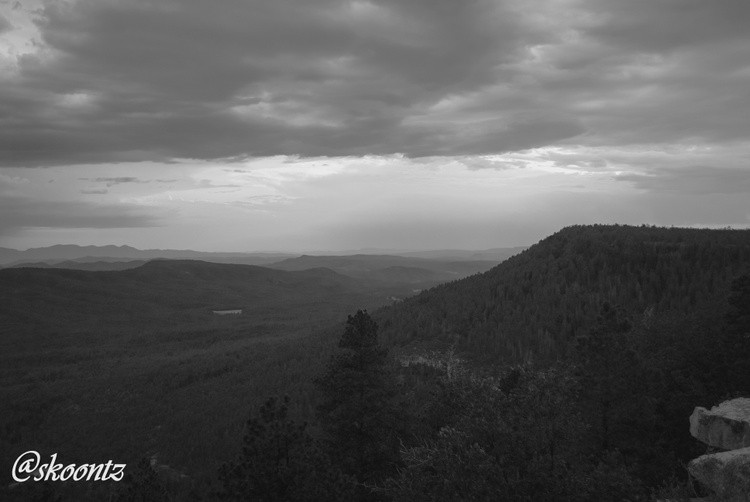 Mogollon Rim Sunset BW