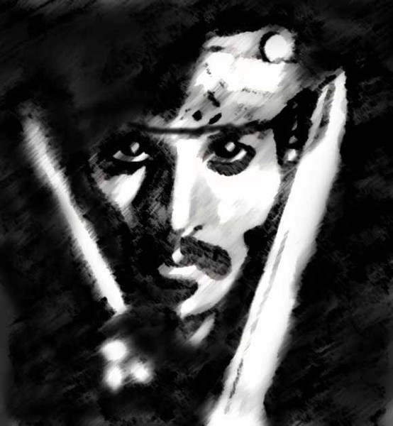 Johhny Depp as jack sparrow