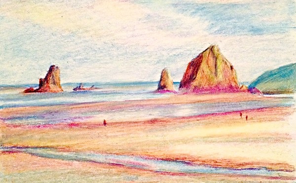 Summer Morning, Haystack Rock