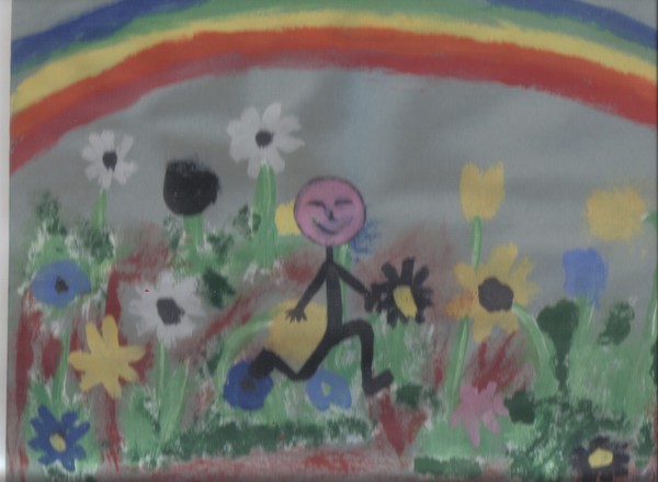 Rainbow Warrior in the garden