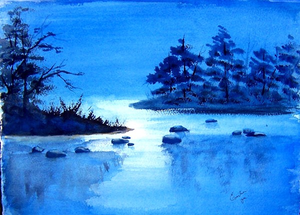 Scene in Blue