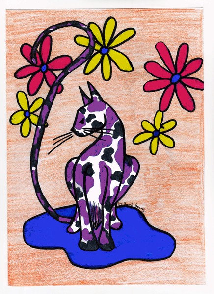 pretty purple spotted kitty