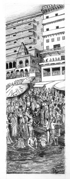 Bathing at the Ganges