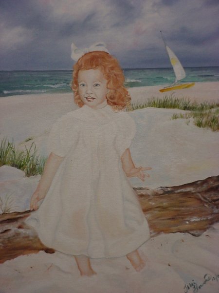 Allen's Grandaughter On Beach
