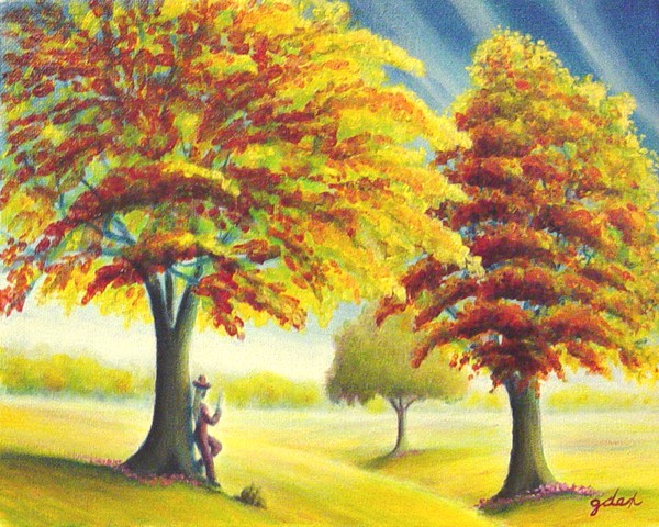 a l'ombre d'un arbre
