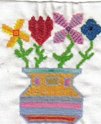 Cross-stitched Flowers