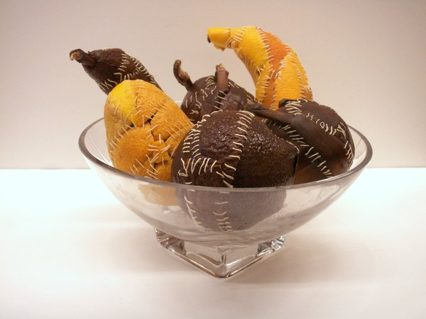 Bowl of Fruit with exchanged skins