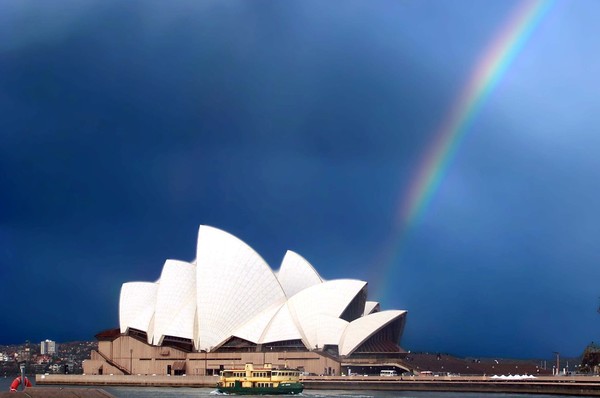 Sydney Opera House rainbow